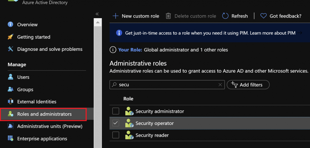 Add assignment role perspective overview